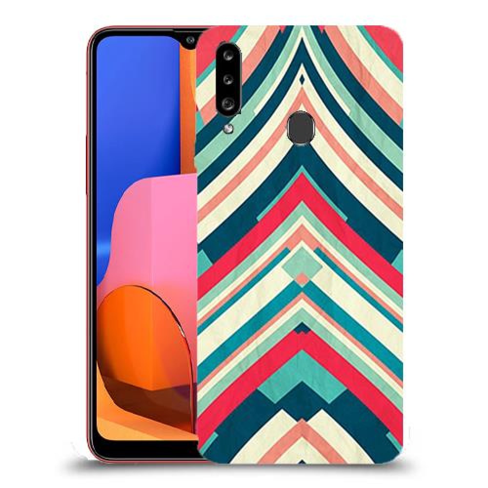 פסים בצבע כיסוי מגן קשיח מעוצב ל Samsung Galaxy A20s יחידה אחת סקרין מובייל