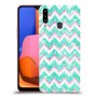 גיאומטריה טורקיז כיסוי מגן קשיח מעוצב ל Samsung Galaxy A20s יחידה אחת סקרין מובייל