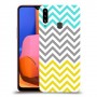 שורות צהובות-ירוקות כיסוי מגן קשיח מעוצב ל Samsung Galaxy A20s יחידה אחת סקרין מובייל