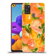אפרסקים כתומים כיסוי מגן קשיח מעוצב ל Samsung Galaxy A21s יחידה אחת סקרין מובייל
