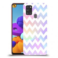 גיאומטריה פסטל כיסוי מגן קשיח מעוצב ל Samsung Galaxy A21s יחידה אחת סקרין מובייל