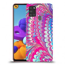 טווס סיפור כיסוי מגן קשיח מעוצב ל Samsung Galaxy A21s יחידה אחת סקרין מובייל