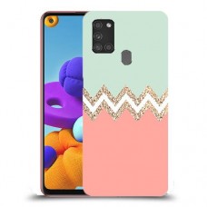 ורוד ירוק כיסוי מגן קשיח מעוצב ל Samsung Galaxy A21s יחידה אחת סקרין מובייל
