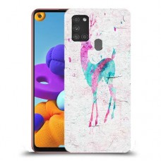 ורוד אייל כיסוי מגן קשיח מעוצב ל Samsung Galaxy A21s יחידה אחת סקרין מובייל