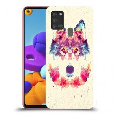 פיקסל וולף כיסוי מגן קשיח מעוצב ל Samsung Galaxy A21s יחידה אחת סקרין מובייל
