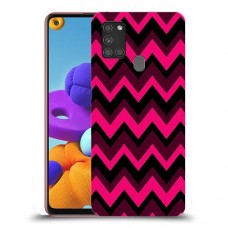 קווי סגול כיסוי מגן קשיח מעוצב ל Samsung Galaxy A21s יחידה אחת סקרין מובייל