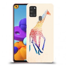 קשת ג 'ירפה כיסוי מגן קשיח מעוצב ל Samsung Galaxy A21s יחידה אחת סקרין מובייל