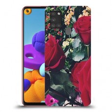 ורדים כיסוי מגן קשיח מעוצב ל Samsung Galaxy A21s יחידה אחת סקרין מובייל