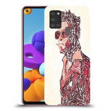 עישון כיסוי מגן קשיח מעוצב ל Samsung Galaxy A21s יחידה אחת סקרין מובייל