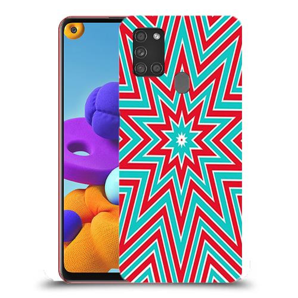צבעי שלג כיסוי מגן קשיח מעוצב ל Samsung Galaxy A21s יחידה אחת סקרין מובייל
