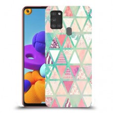 משולשים כיסוי מגן קשיח מעוצב ל Samsung Galaxy A21s יחידה אחת סקרין מובייל