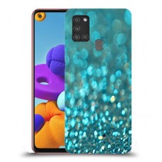 טורקיז יהלומים כיסוי מגן קשיח מעוצב ל Samsung Galaxy A21s יחידה אחת סקרין מובייל