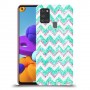 גיאומטריה טורקיז כיסוי מגן קשיח מעוצב ל Samsung Galaxy A21s יחידה אחת סקרין מובייל