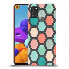 חלת דבש הונבד כיסוי מגן קשיח מעוצב ל Samsung Galaxy A21s יחידה אחת סקרין מובייל