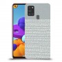 נקודות לבנות אפור כיסוי מגן קשיח מעוצב ל Samsung Galaxy A21s יחידה אחת סקרין מובייל