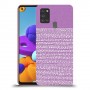 נקודות לבנות בסגול כיסוי מגן קשיח מעוצב ל Samsung Galaxy A21s יחידה אחת סקרין מובייל