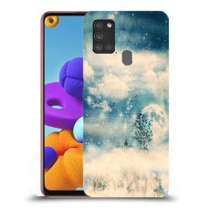 יופי חורף כיסוי מגן קשיח מעוצב ל Samsung Galaxy A21s יחידה אחת סקרין מובייל
