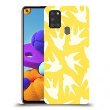 צהוב ציפור החיים כיסוי מגן קשיח מעוצב ל Samsung Galaxy A21s יחידה אחת סקרין מובייל