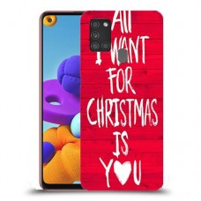 אתה עבור חג המולד כיסוי מגן קשיח מעוצב ל Samsung Galaxy A21s יחידה אחת סקרין מובייל