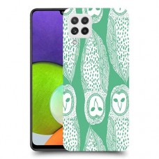 ינשופים על ירוק כיסוי מגן קשיח מעוצב ל Samsung Galaxy A22 יחידה אחת סקרין מובייל
