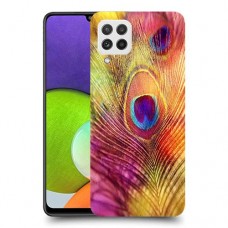 נוצת טווס כיסוי מגן קשיח מעוצב ל Samsung Galaxy A22 יחידה אחת סקרין מובייל