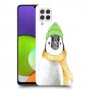 פינגווין בקור כיסוי מגן קשיח מעוצב ל Samsung Galaxy A22 יחידה אחת סקרין מובייל
