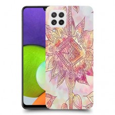 חמניות מוזרה סגולה כיסוי מגן קשיח מעוצב ל Samsung Galaxy A22 יחידה אחת סקרין מובייל