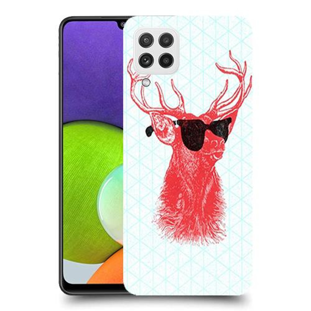 אדג אדום במשקפיים כיסוי מגן קשיח מעוצב ל Samsung Galaxy A22 יחידה אחת סקרין מובייל