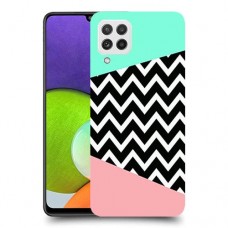 פסים במנטה ורוד כיסוי מגן קשיח מעוצב ל Samsung Galaxy A22 יחידה אחת סקרין מובייל