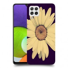 חמניות בשחור כיסוי מגן קשיח מעוצב ל Samsung Galaxy A22 יחידה אחת סקרין מובייל