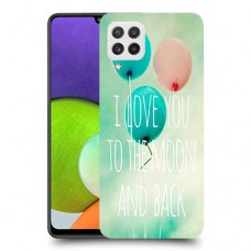 עד הירח ובחזרה כיסוי מגן קשיח מעוצב ל Samsung Galaxy A22 יחידה אחת סקרין מובייל