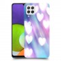 לבבות מעורפלים בכחול כיסוי מגן קשיח מעוצב ל Samsung Galaxy A22 יחידה אחת סקרין מובייל