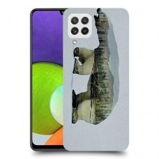 דוב לבן כיסוי מגן קשיח מעוצב ל Samsung Galaxy A22 יחידה אחת סקרין מובייל