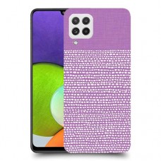 נקודות לבנות בסגול כיסוי מגן קשיח מעוצב ל Samsung Galaxy A22 יחידה אחת סקרין מובייל