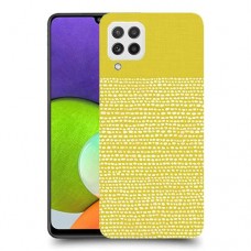 נקודות לבנות בצהוב כיסוי מגן קשיח מעוצב ל Samsung Galaxy A22 יחידה אחת סקרין מובייל