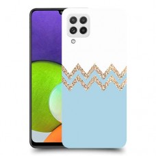 לבן כחול כיסוי מגן קשיח מעוצב ל Samsung Galaxy A22 יחידה אחת סקרין מובייל