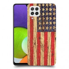 עץ ארצות הברית כיסוי מגן קשיח מעוצב ל Samsung Galaxy A22 יחידה אחת סקרין מובייל