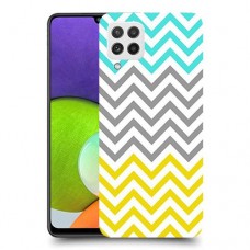 שורות צהובות-ירוקות כיסוי מגן קשיח מעוצב ל Samsung Galaxy A22 יחידה אחת סקרין מובייל