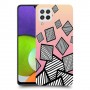 זאברה ריבועים כיסוי מגן קשיח מעוצב ל Samsung Galaxy A22 יחידה אחת סקרין מובייל