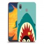 פינגווין בכריש כיסוי מגן קשיח מעוצב ל Samsung Galaxy A30 יחידה אחת סקרין מובייל