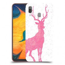 צבי ורוד כיסוי מגן קשיח מעוצב ל Samsung Galaxy A30 יחידה אחת סקרין מובייל