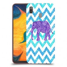 אלפנט סגול כיסוי מגן קשיח מעוצב ל Samsung Galaxy A30 יחידה אחת סקרין מובייל