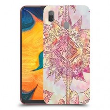 חמניות מוזרה סגולה כיסוי מגן קשיח מעוצב ל Samsung Galaxy A30 יחידה אחת סקרין מובייל