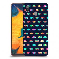 קשת בדגים כיסוי מגן קשיח מעוצב ל Samsung Galaxy A30 יחידה אחת סקרין מובייל