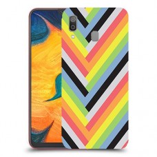פסים קשת כיסוי מגן קשיח מעוצב ל Samsung Galaxy A30 יחידה אחת סקרין מובייל
