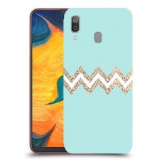 פסים בירוק כיסוי מגן קשיח מעוצב ל Samsung Galaxy A30 יחידה אחת סקרין מובייל