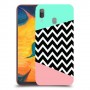 פסים במנטה ורוד כיסוי מגן קשיח מעוצב ל Samsung Galaxy A30 יחידה אחת סקרין מובייל