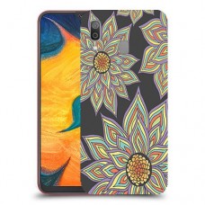 חמניות בשחור כיסוי מגן קשיח מעוצב ל Samsung Galaxy A30 יחידה אחת סקרין מובייל