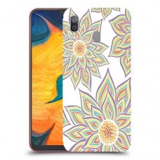 חמניות בלבן כיסוי מגן קשיח מעוצב ל Samsung Galaxy A30 יחידה אחת סקרין מובייל