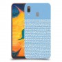 נקודות לבנות בכחול כיסוי מגן קשיח מעוצב ל Samsung Galaxy A30 יחידה אחת סקרין מובייל